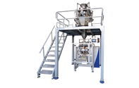 Weight filling and packaging machine
